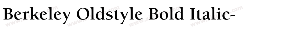 Berkeley Oldstyle Bold Italic字体转换